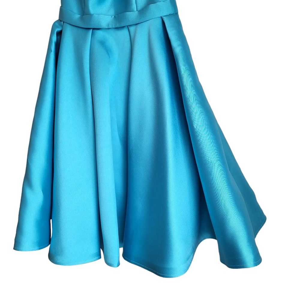 $790 Jovani Women's Blue One-Shoulder Ruffle Body… - image 9