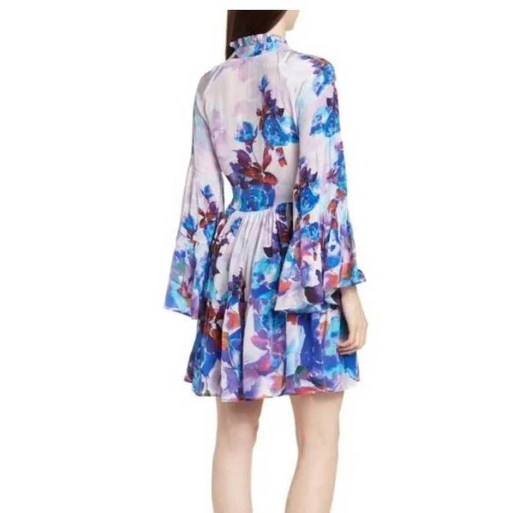 Shahida Parides Floral Print Silk Blouson Sleeve … - image 2