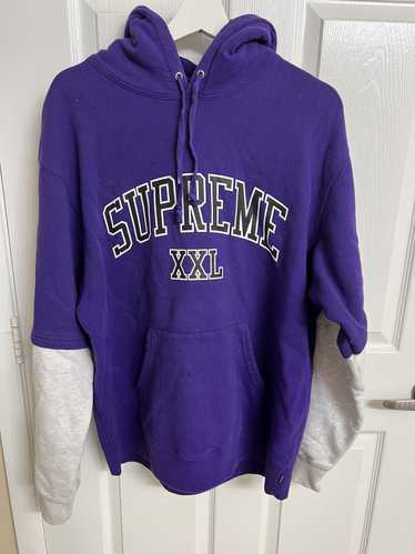 Supreme Supreme XXL Hooded Sweatshirt Purple