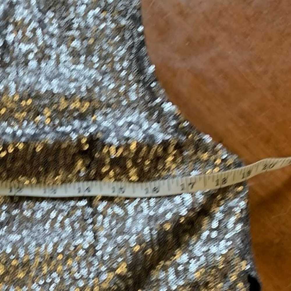 Pamella Roland silver sequin one shoulder dress 12 - image 10