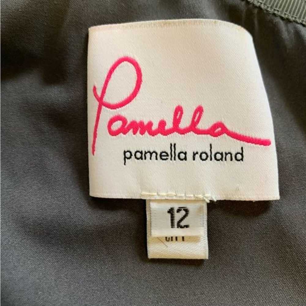 Pamella Roland silver sequin one shoulder dress 12 - image 3