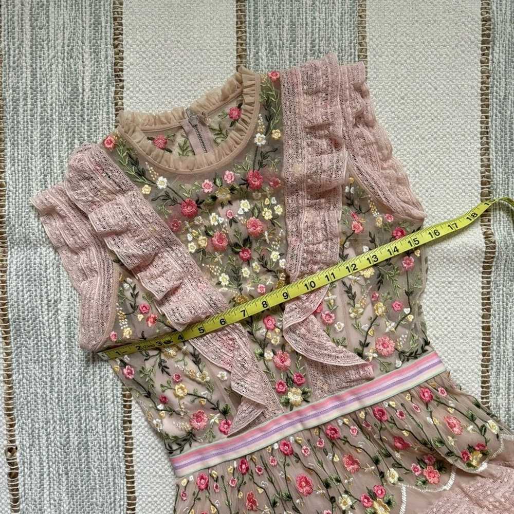 Needle & Thread Lattice Rose Embroidered Frill Sl… - image 11