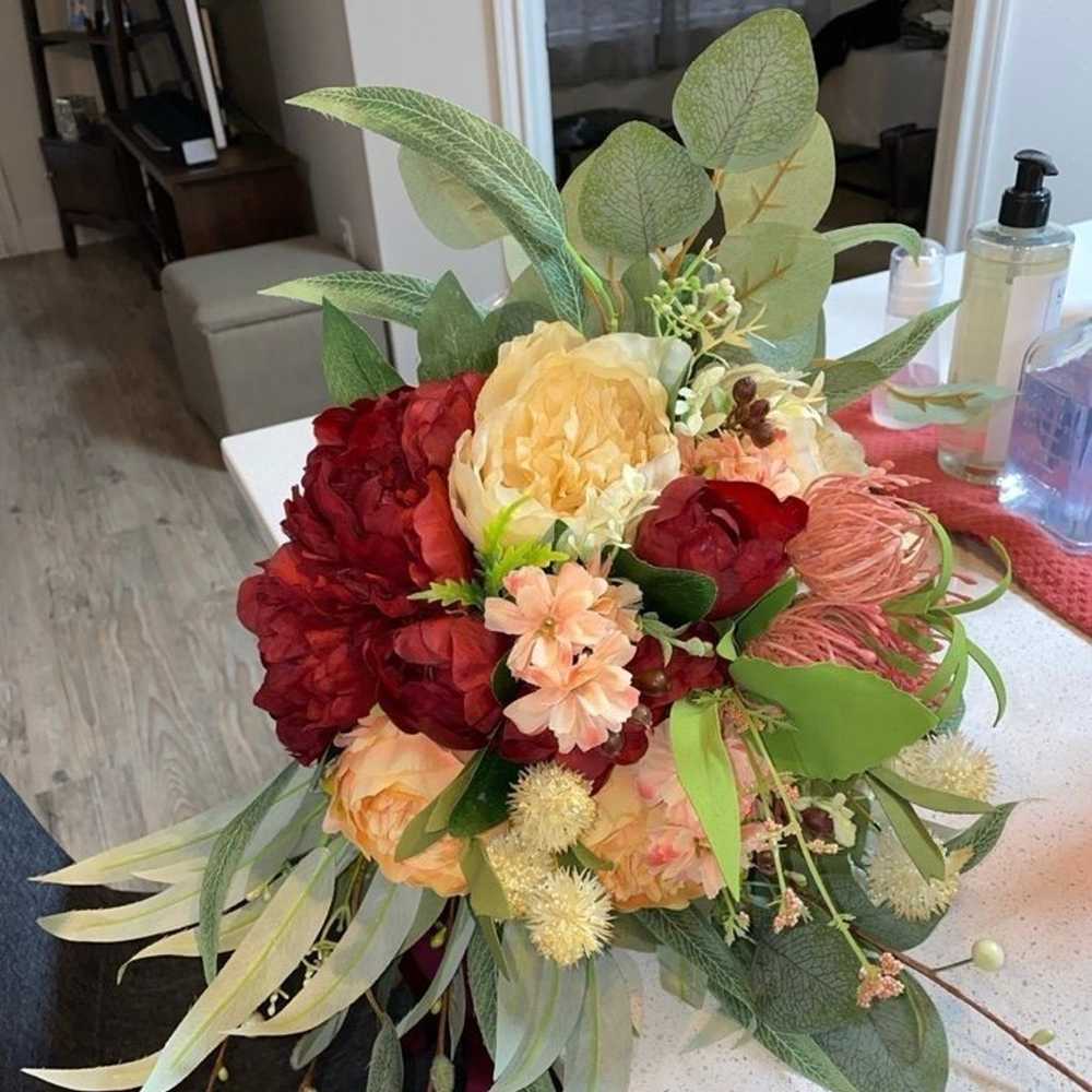 Wedding dress & bouquet - image 2
