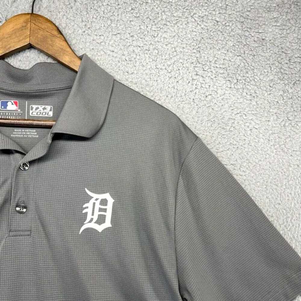 Vintage Detroit Tigers Polo Shirt Men's Large Gra… - image 3