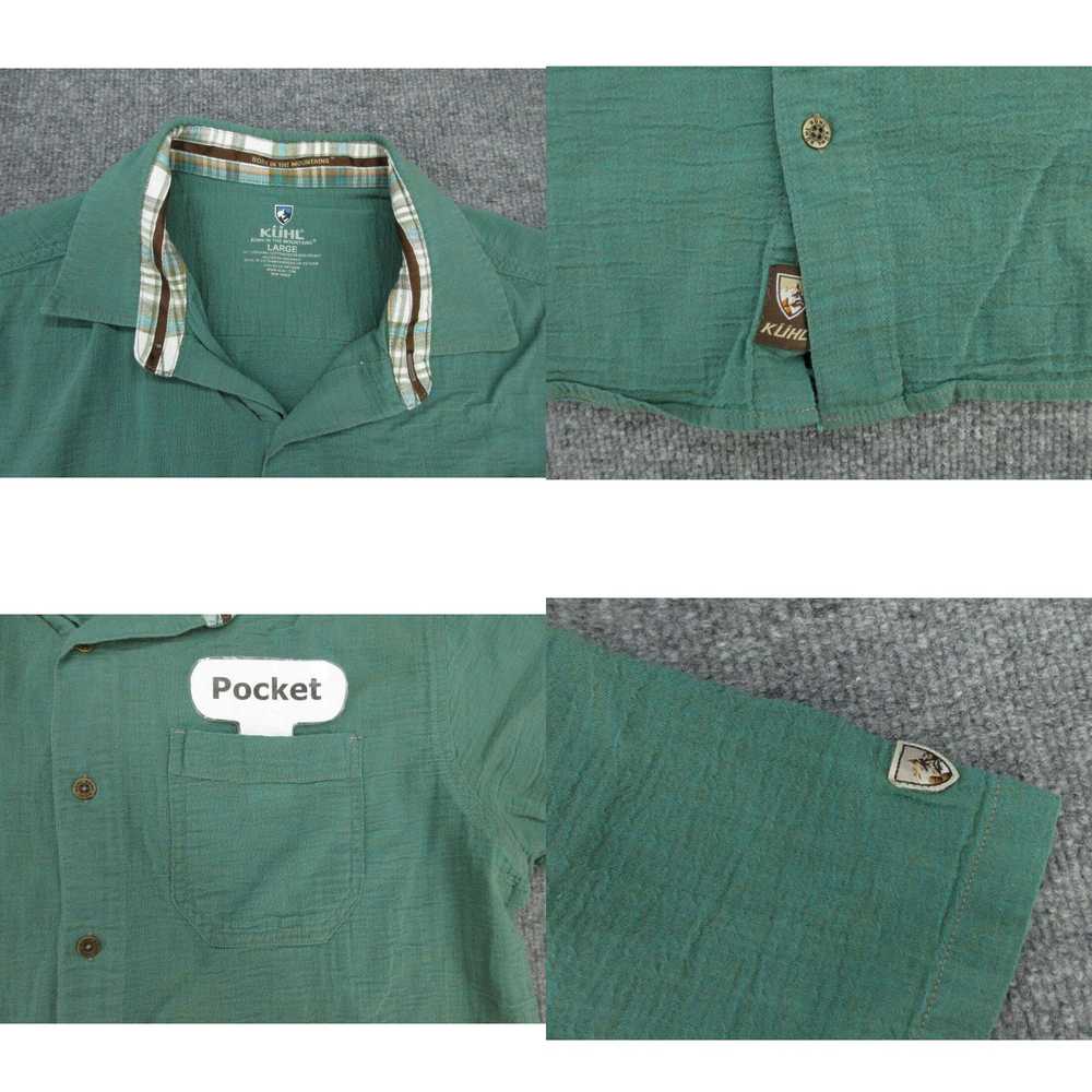 Vintage Kuhl Shirt Mens Large Green Short Sleeve … - image 4