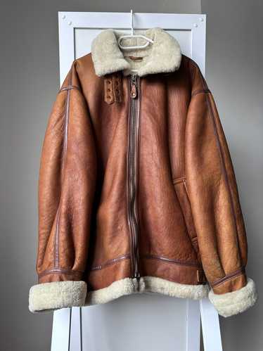 B 3 × Genuine Leather × Sheepskin Coat Vintage Sh… - image 1