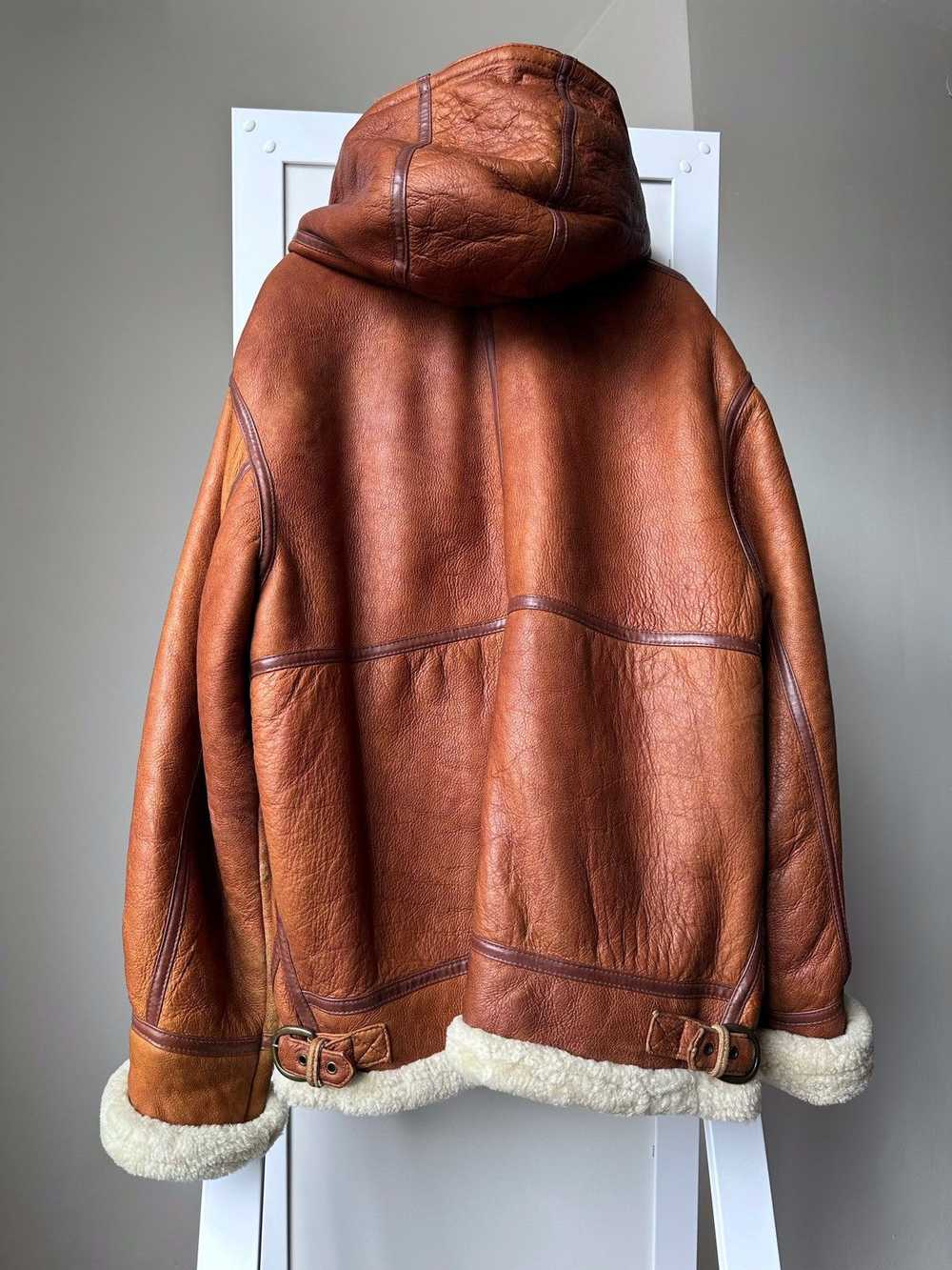 B 3 × Genuine Leather × Sheepskin Coat Vintage Sh… - image 2