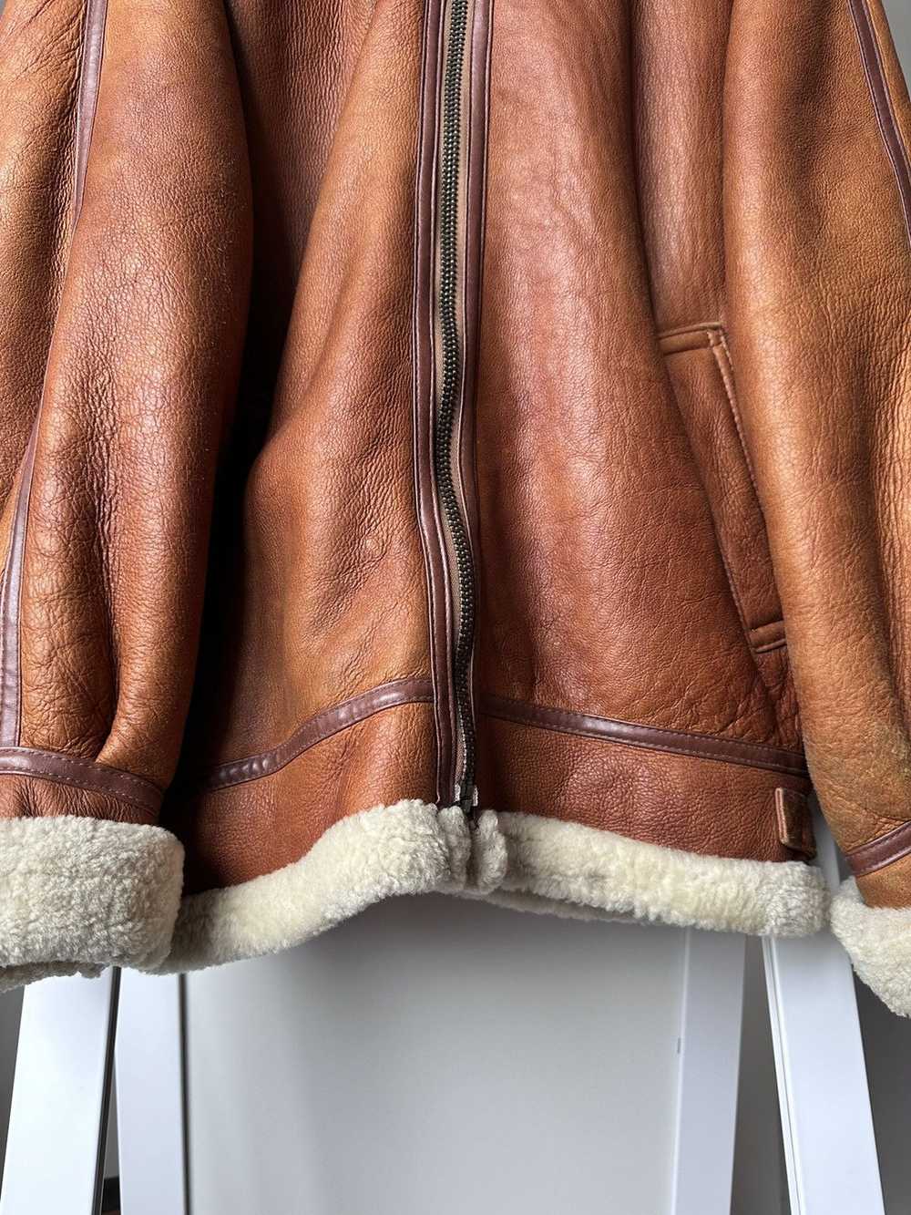 B 3 × Genuine Leather × Sheepskin Coat Vintage Sh… - image 6