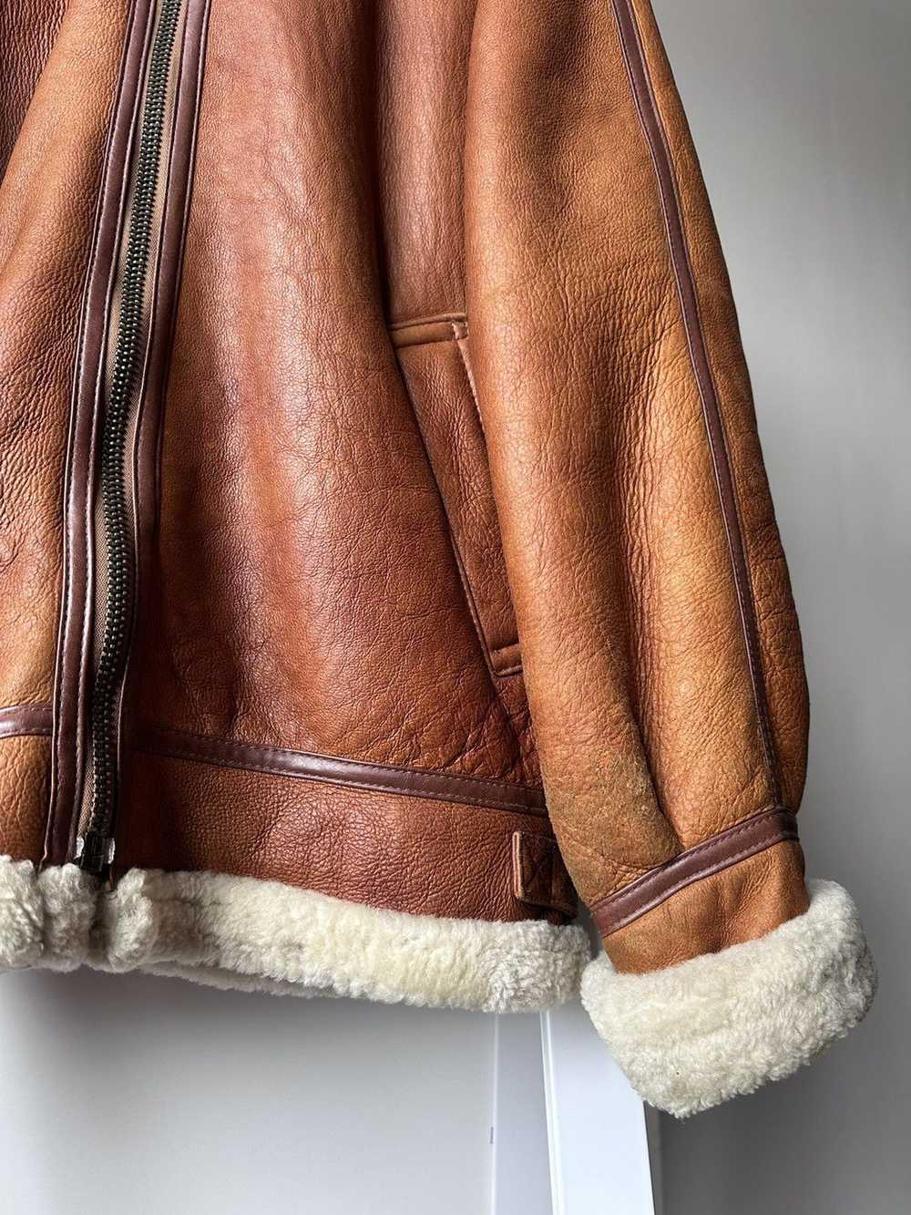B 3 × Genuine Leather × Sheepskin Coat Vintage Sh… - image 7
