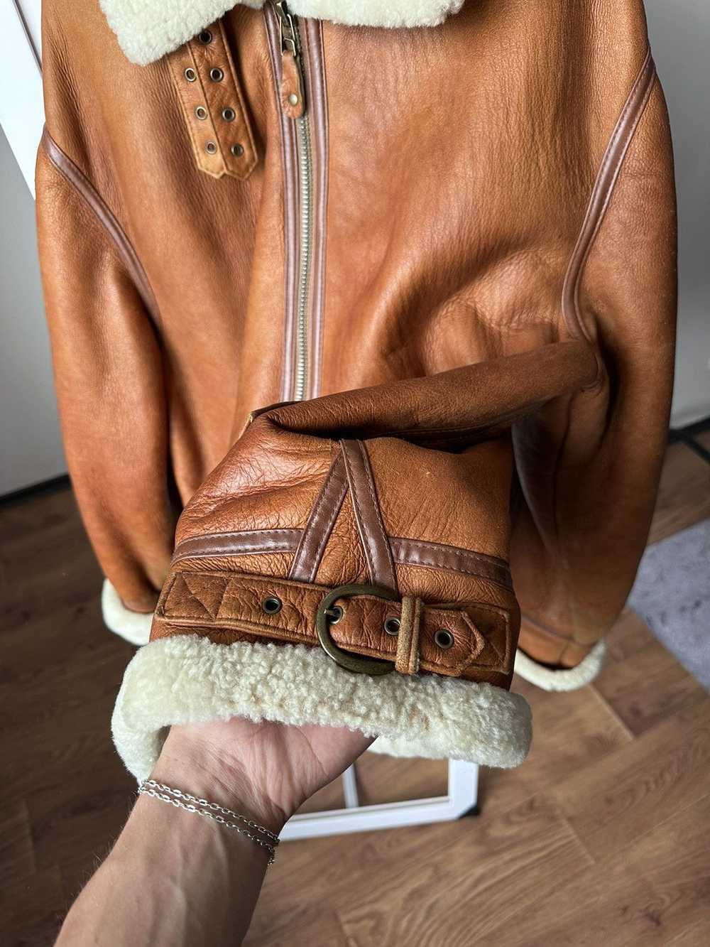 B 3 × Genuine Leather × Sheepskin Coat Vintage Sh… - image 9