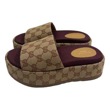 Gucci Double G cloth mules
