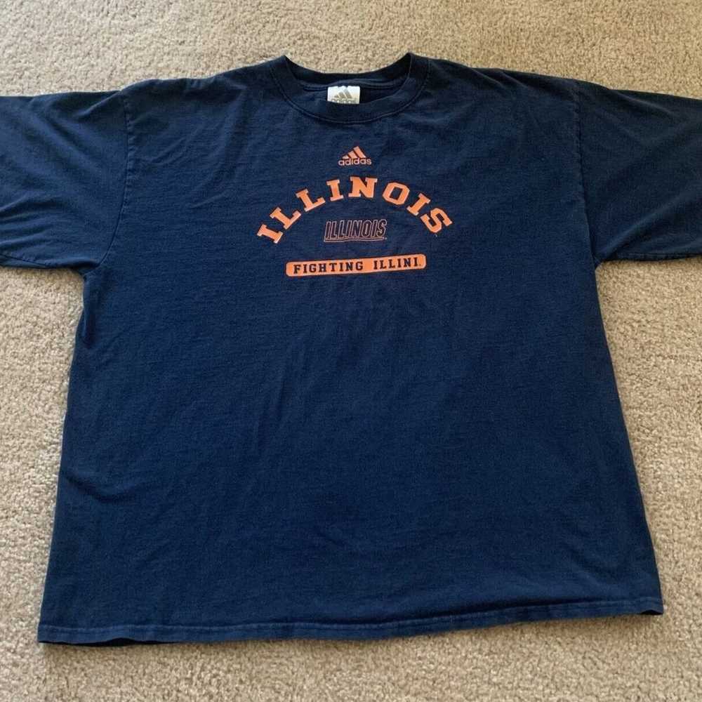 Vintage Adidas Illinois Fighting Illini T-Shirt A… - image 1