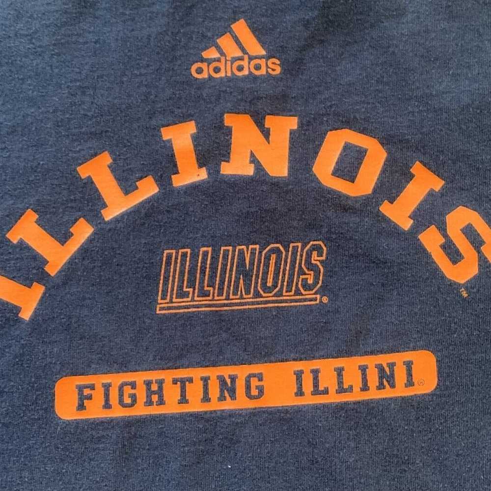 Vintage Adidas Illinois Fighting Illini T-Shirt A… - image 2