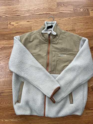 Marmot Brown and cream marmot fleece jacket