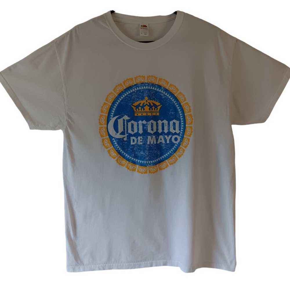 Corona De Mayo men's white short-sleeve graphic t… - image 2