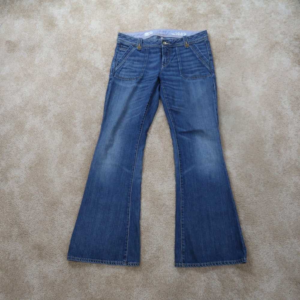 Gap Gap Low Rise Flare Jeans Stretch Women's 10 D… - image 1