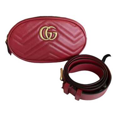 Gucci Gg Marmont Oval leather handbag