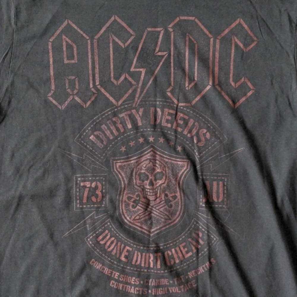Liquid Blue Black AC/DC Dirty Deeds T Shirt Band … - image 2