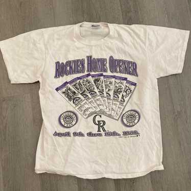 Vintage 1993 Colorado Rockies Home Opener T-Shirt… - image 1