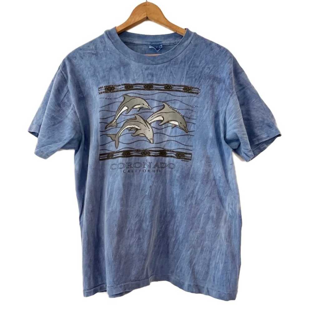 Coronado Vintage Single Stitch T-Shirt Blue Dolph… - image 1