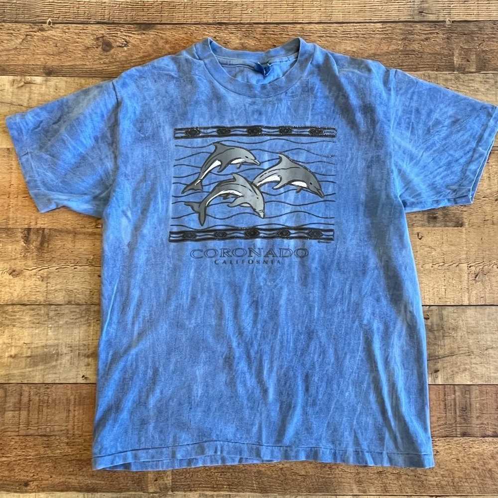 Coronado Vintage Single Stitch T-Shirt Blue Dolph… - image 3