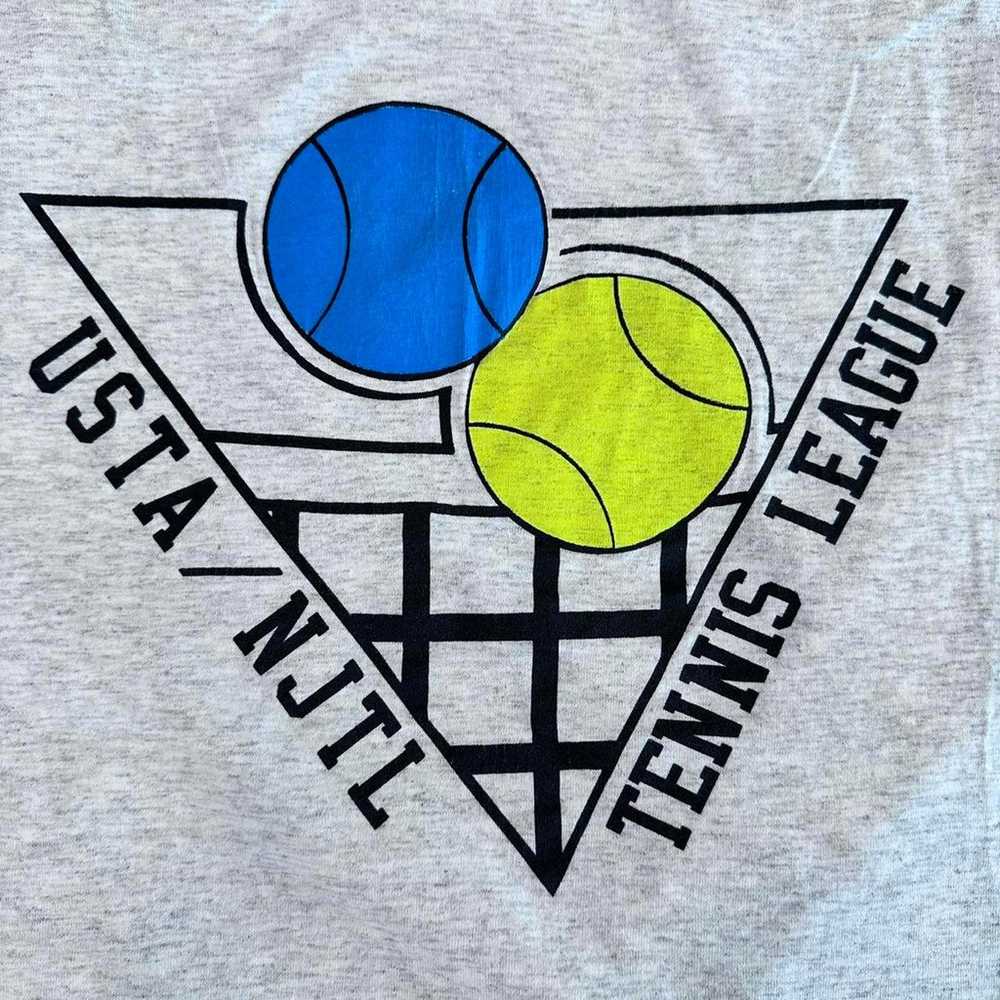 Vintage tennis league sports t shirt - image 3
