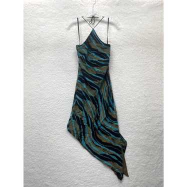 Vintage 90s Vintage Cache Blue Tan Striped Fairy … - image 1