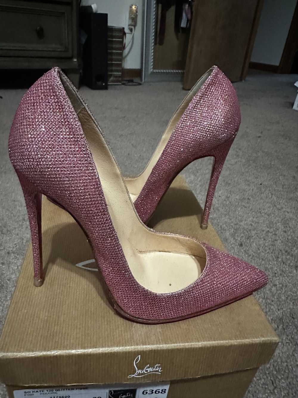 Christian Louboutin Pink Loboutin Glitter heels - image 3