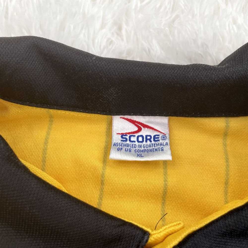 Vintage Score Soccer Referee Jersey Shirt Yellow … - image 2