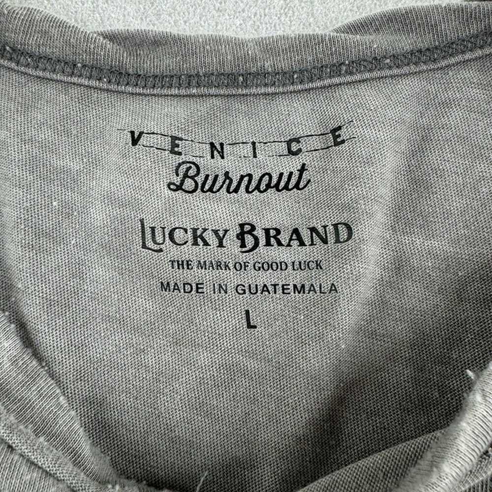 Lucky Brand Men’s L Venice Burnout Notch Neck Tee… - image 3