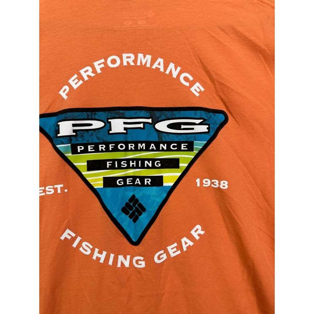 Columbia Shirt Adult XL PFG Orange Graphic Fishin… - image 3