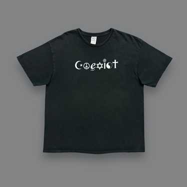 Vintage Coexist Shirt Religion Peace Graphic Tee … - image 1