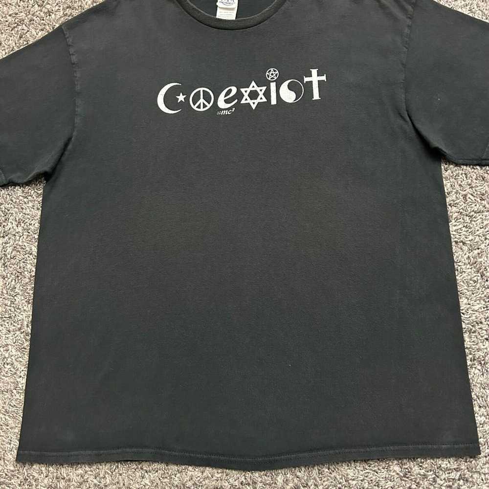 Vintage Coexist Shirt Religion Peace Graphic Tee … - image 6