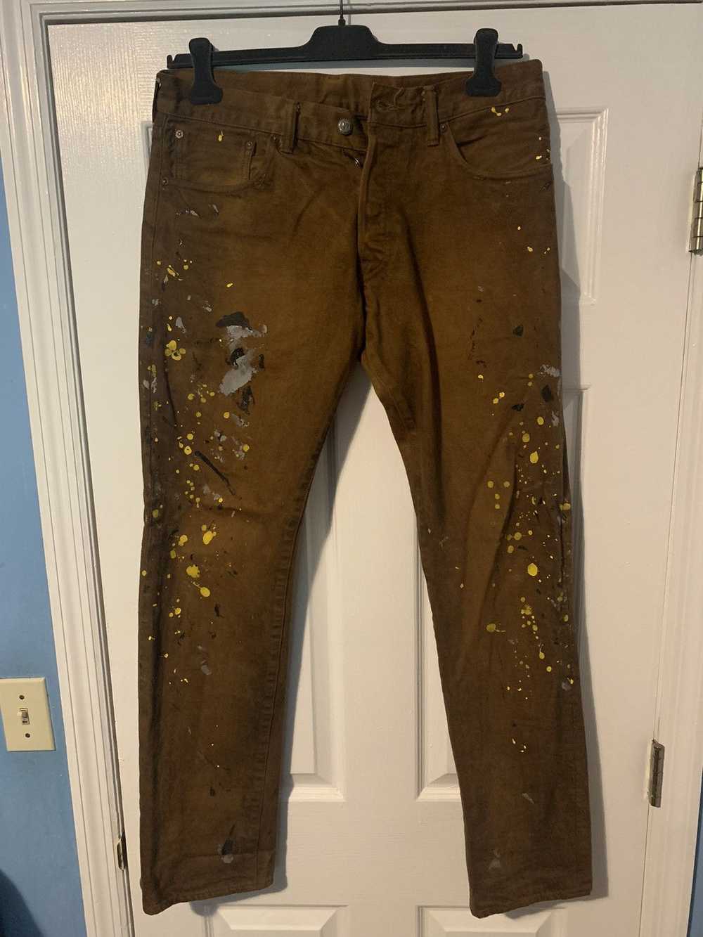 HIDDEN Hidden NY brown paint splatter jeans - image 1