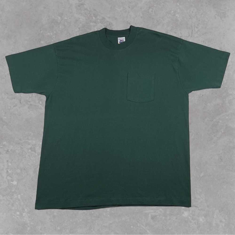 Green Vintage Single Stitch BVD Pocket T-Shirt Si… - image 1