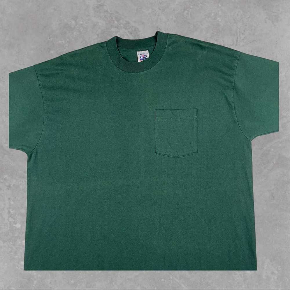 Green Vintage Single Stitch BVD Pocket T-Shirt Si… - image 2