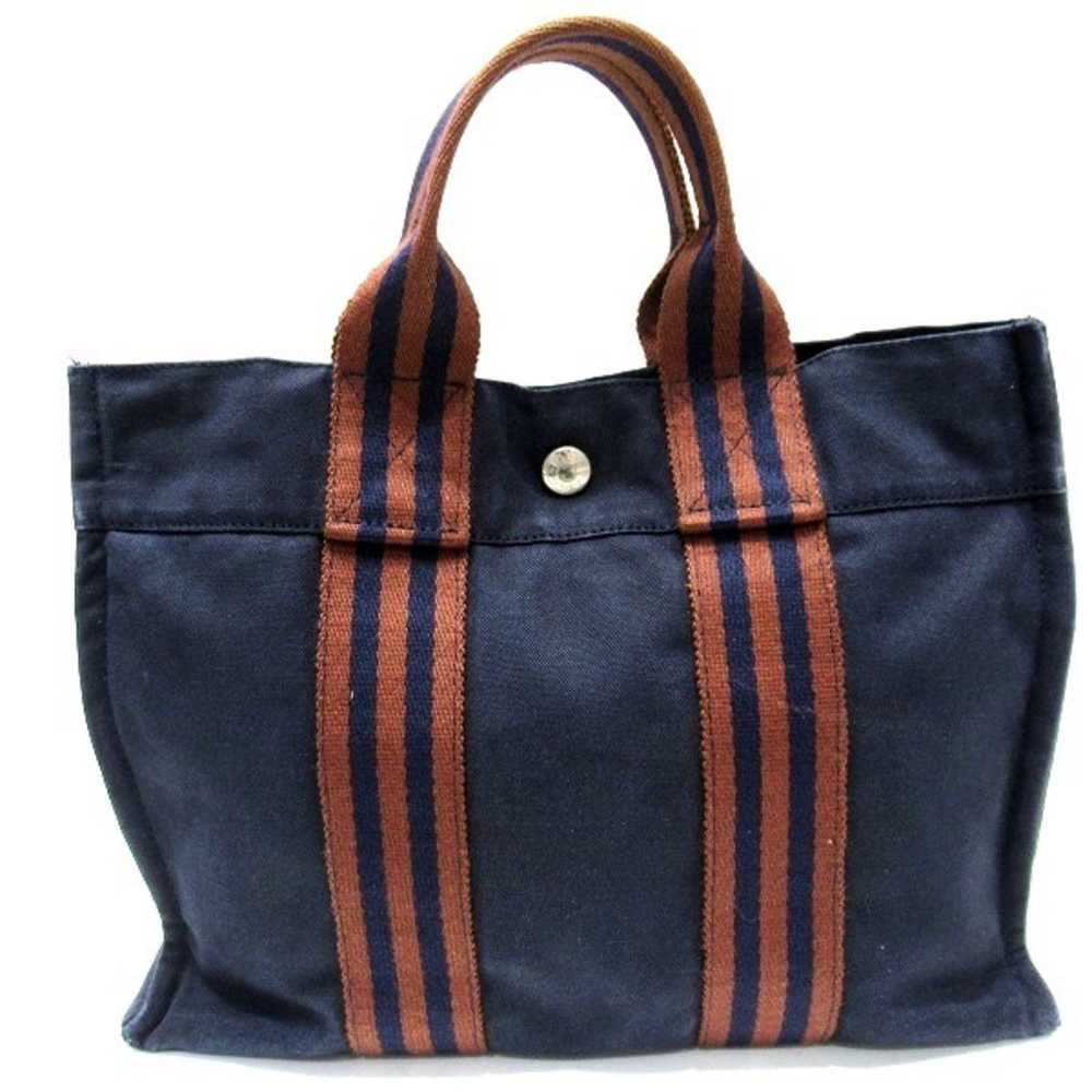 Hermes Hermes Foultou PM Navy Bag Tote Women's - image 1