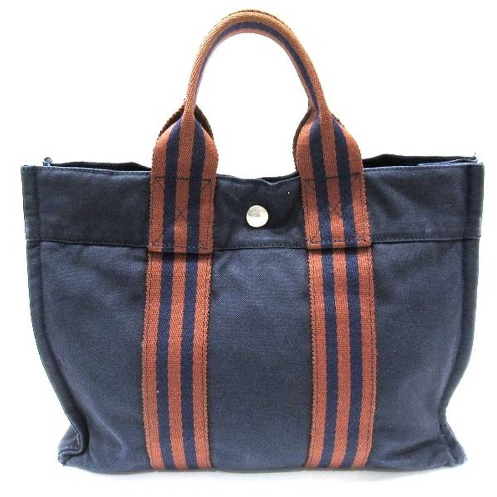 Hermes Hermes Foultou PM Navy Bag Tote Women's - image 2