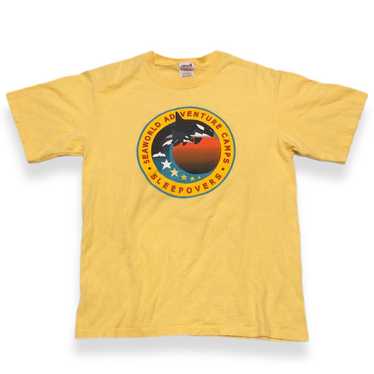 Vintage SeaWorld Graphic T Shirt Yellow Busch Gar… - image 1