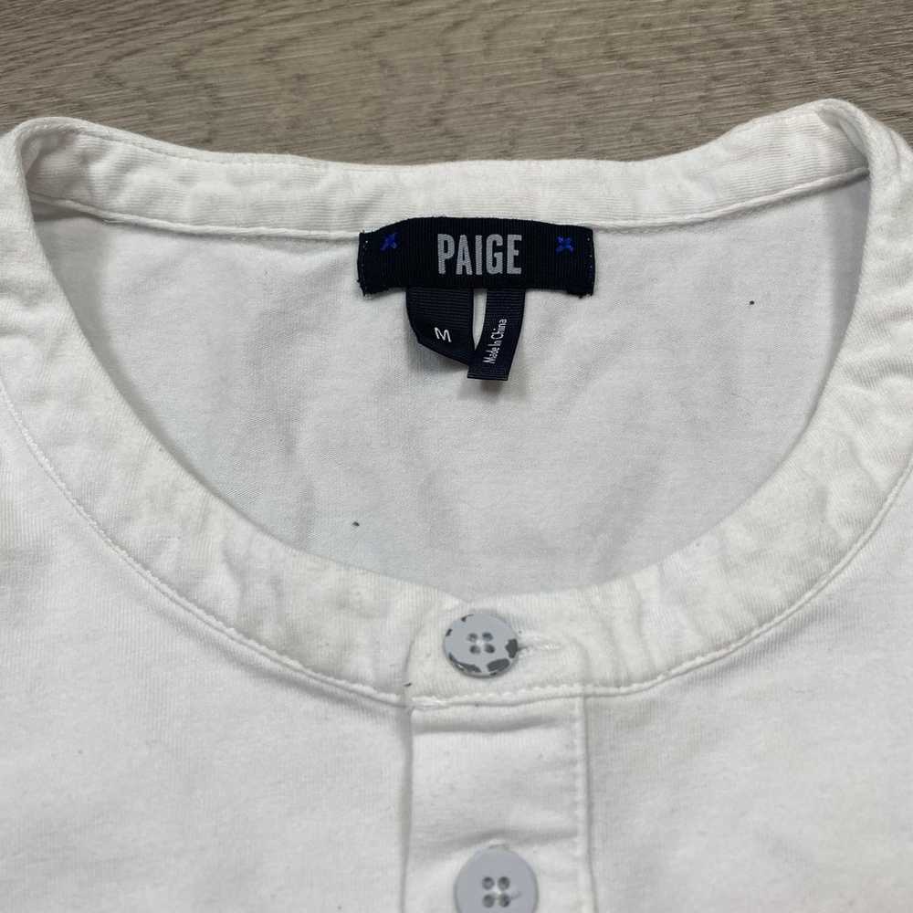 Paige Harwood Short Sleeve Henley Shirt Men's Med… - image 9