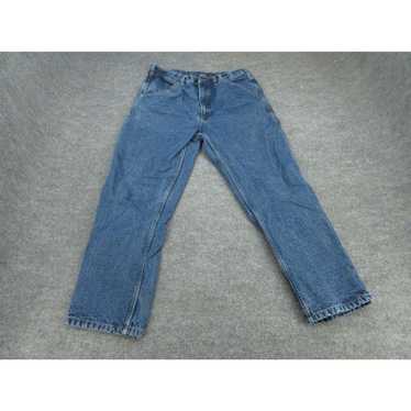 Vintage Guide Gear Jeans Mens 36x30 Blue Flannel … - image 1