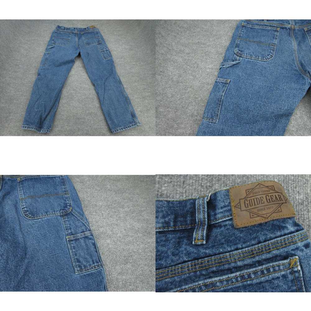 Vintage Guide Gear Jeans Mens 36x30 Blue Flannel … - image 4