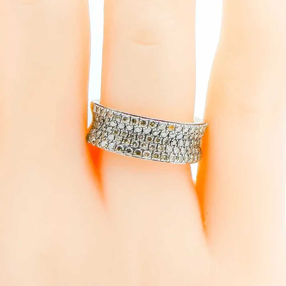 Vintage Moissanite Ring Size 6.5 in Gold Over Ste… - image 2