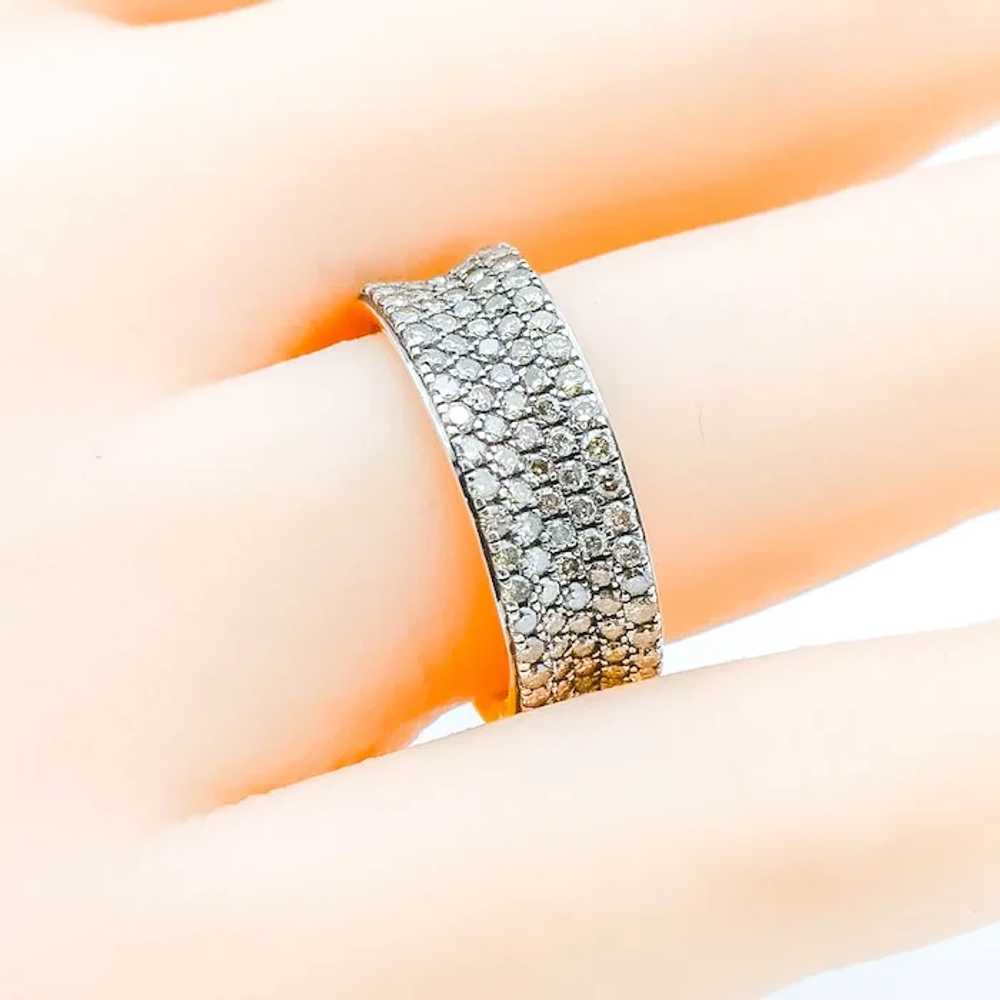 Vintage Moissanite Ring Size 6.5 in Gold Over Ste… - image 5