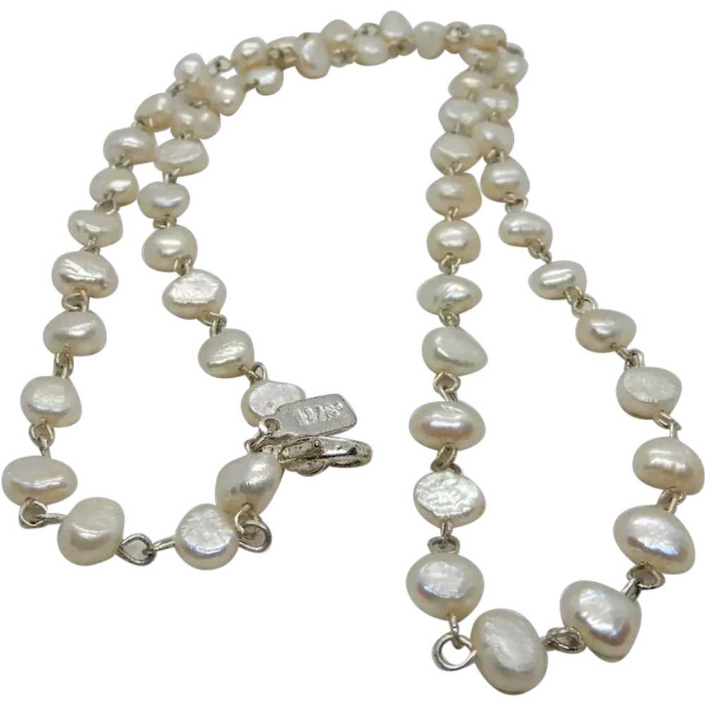 Signed 1928 Jewelry Company Faux Baroque Pearl Ne… - image 1