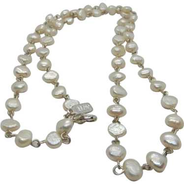 Signed 1928 Jewelry Company Faux Baroque Pearl Nec