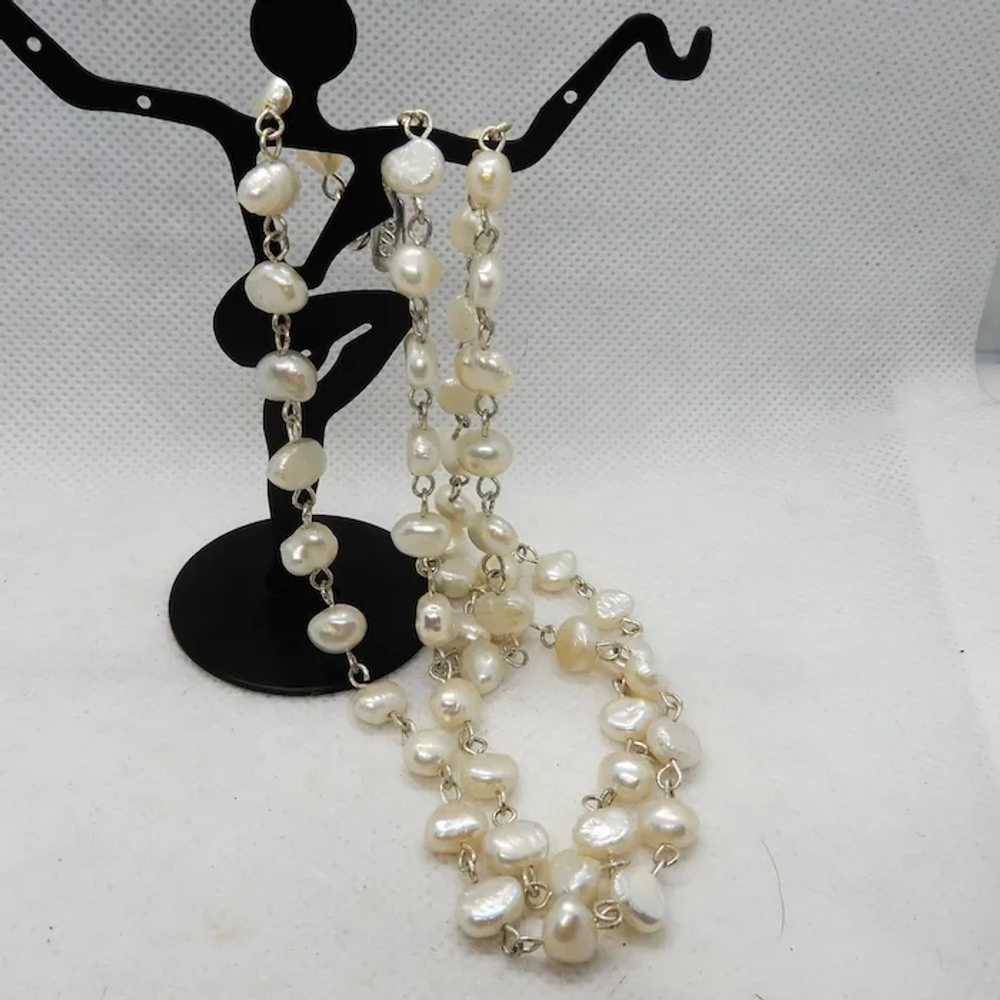 Signed 1928 Jewelry Company Faux Baroque Pearl Ne… - image 2