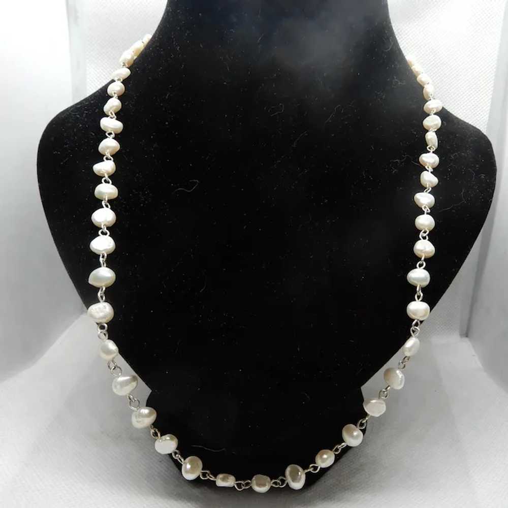 Signed 1928 Jewelry Company Faux Baroque Pearl Ne… - image 3