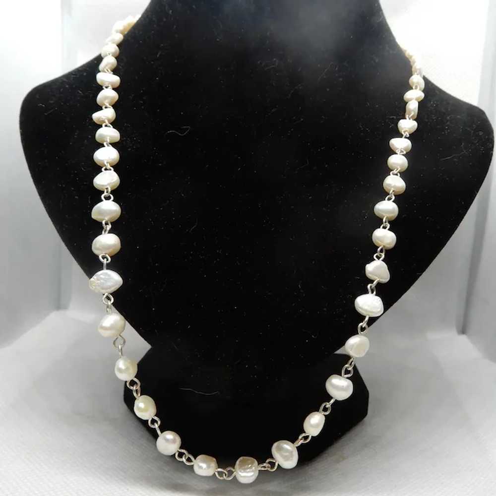 Signed 1928 Jewelry Company Faux Baroque Pearl Ne… - image 4