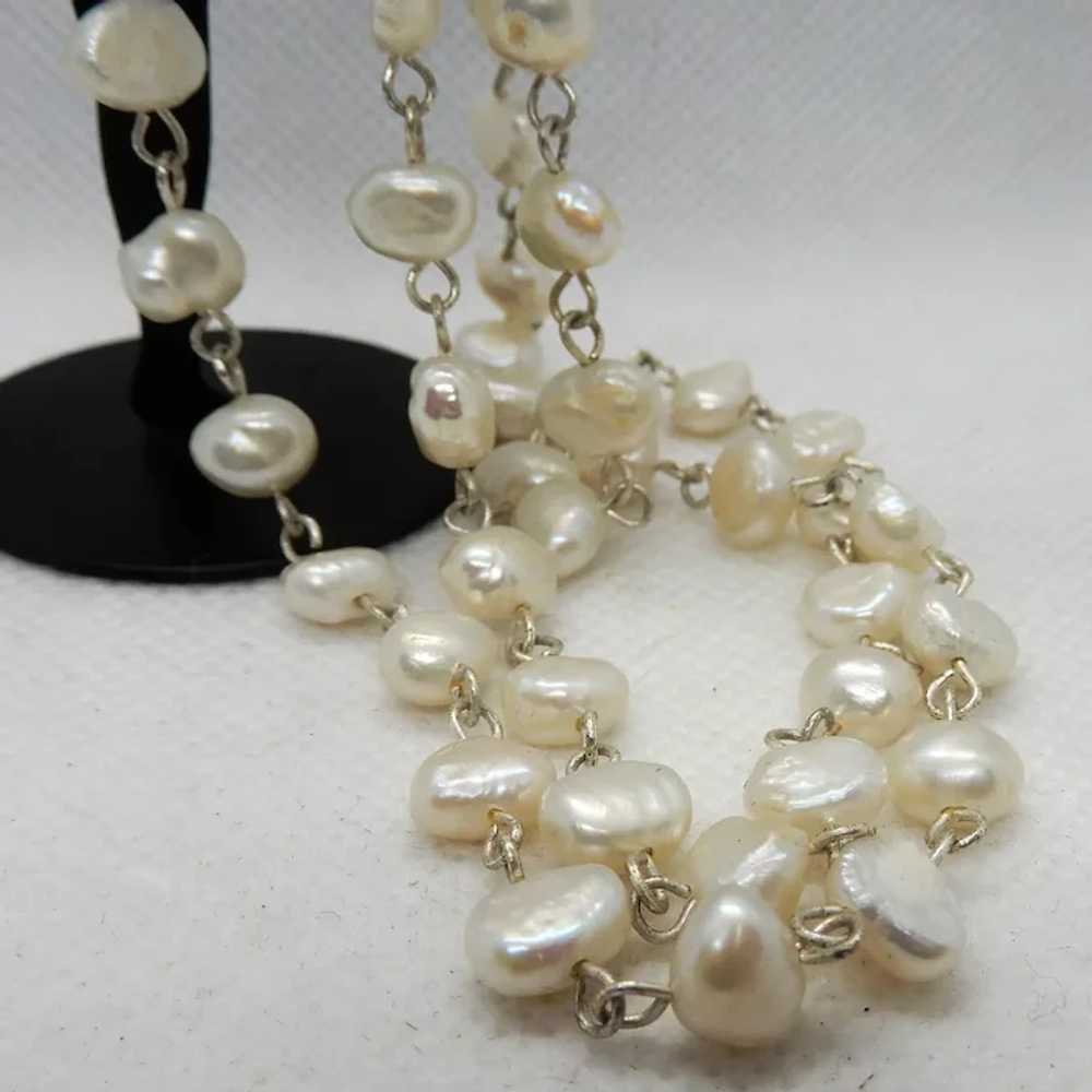 Signed 1928 Jewelry Company Faux Baroque Pearl Ne… - image 7